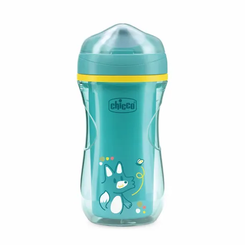 Chicco Active Cup Bicchiere Antigoccia 266 ml (14+ mesi) - Azzurro