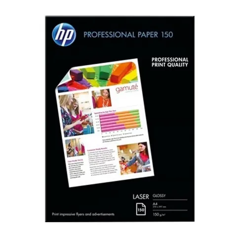 HP Enhanced CG965A, Carta professionale lucida, grammatura 150 g/m2, formato A4, Confezione da 150 fogli