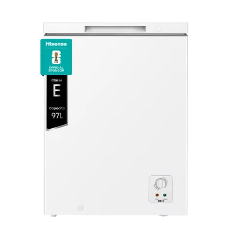 Hisense FT100N1BWE Nuovo Congelatore a Pozzetto con capacità 97 litri, Silenzioso MAX 40