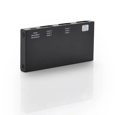 Amazon Basics Sdoppiatore HDMI 1 in 2 out, 4K@60Hz per doppio monitor, solo specchio, nero
