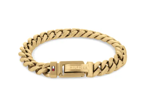 Tommy Hilfiger Jewelry Braccialetto a Catena da Uomo in Acciaio Inossidabile - Disponibile in versione Oro o Argento