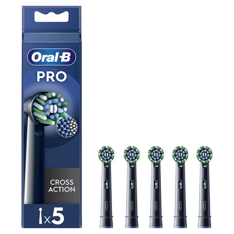 Oral-B Pro Cross Action - 5 testine ricambio nere