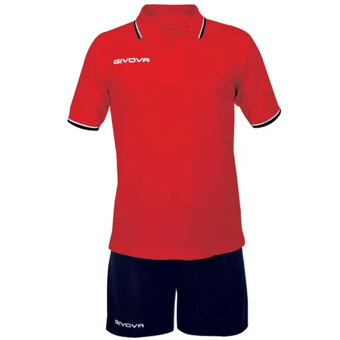 Givova Street Kit Calcio Unisex - Adulto, Multicolore (Rosso/Blu), 2XL