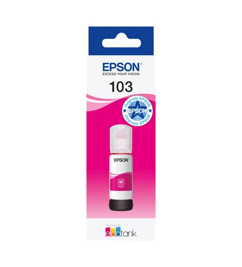 Epson EcoTank 103 Flacone d’Inchiostro Originale | Magenta | Alto Rendimento - Fino a 7.500 Pagine | Compatibile Con Modelli L3110/11 / L3150 / L3151 / L3270 / L3280 / L3560 / L5190 / L5310 / L5590