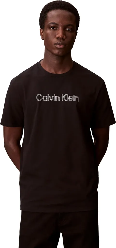 Calvin Klein Uomo T-Shirt Maniche Corte Sportswear con Scollo Rotondo, Nero (Black), S