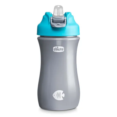 Chicco Pop-up Cup Bicchiere Antigoccia 350 ml Azzurro