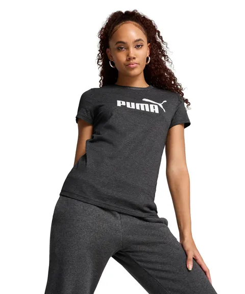 PUMA Ess No. 1 Logo Tee, Magliette Unisex - Adulto, Dark Gray Heather, L