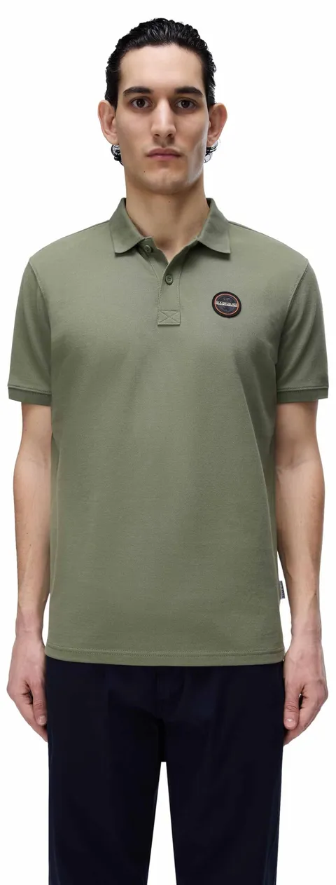 Napapijri Epy Polo Maniche Corte Verde Militare