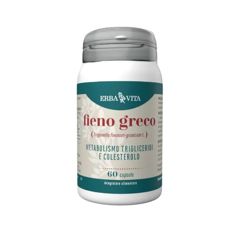 ERBA VITA Integratore Alimentare Di Fieno Greco - 60 Capsule, Favorisce il metabolismo