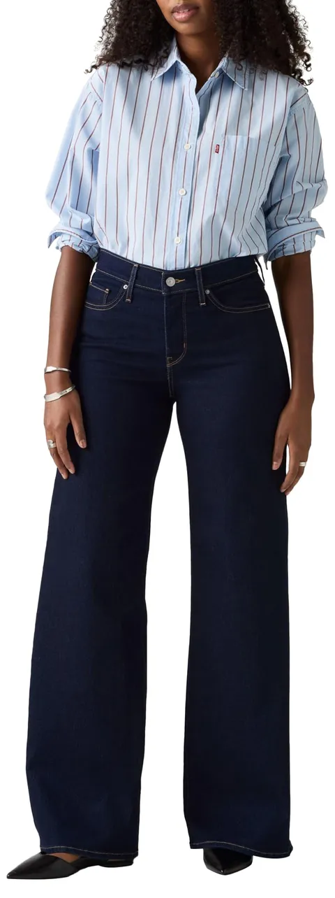 Levi's Jeans da Donna 318 Shaping Wide Leg, Darkest Sky., 31W x 32L