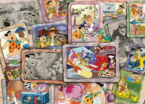 Ravensburger - Puzzle Flinstones, 1000 Pezzi, Idea regalo, per Lei o Lui, Puzzle Adulti