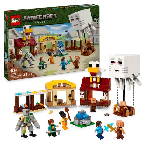 LEGO Minecraft Attacco al Villaggio del Ghast-Pallone - Giocattolo con Casa di Steve, 4