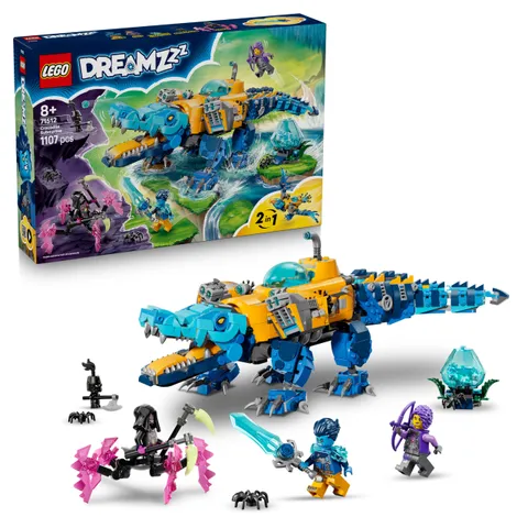 LEGO DREAMZzz 2 in 1 Sottomarino Coccodrillo Giocattolo - Trasformabile in Sottomarino