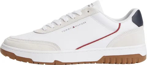 Tommy Hilfiger Uomini TH Basket Core Pelle Scamosciata Mix FM0FM05881 Basso Top, Blu, 7