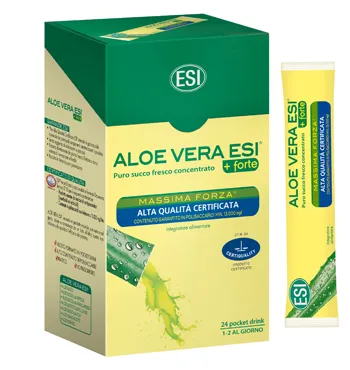 ESI - Aloe Vera +Forte, Integratore Alimentare di Puro Succo Concentrato, per il