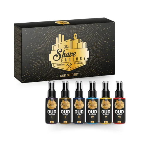 The Shave Factory Oud Aftershave Cologne Gift Set - Dopobarba Rinfrescante E Lenitivo