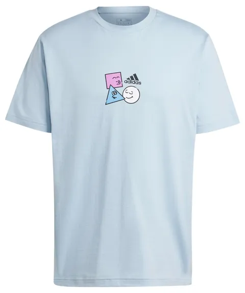 adidas Uomo Positivity Shapes Graphic Tee, Wonder Blue, L
