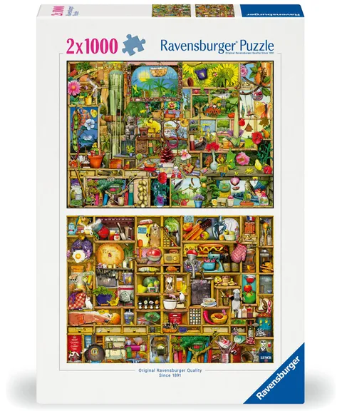 Ravensburger Colin Thompson Puzzle 12000381 Colin Thompson - 2 x 1000 pezzi per adulti e