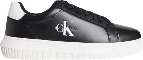 Calvin Klein Uomo Sneakers con Suola Preformata Chunky Mono in Pelle, Nero (Black/Bright