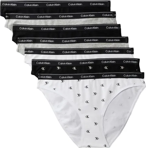Calvin Klein Bikini Donna, Grigio mélange/Nero/Grigio mélange/B, M