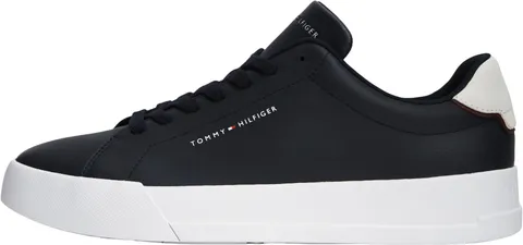 Tommy Hilfiger Uomo Sneakers Court Detail Essential in Pelle, Blu (Navy Blue), 48