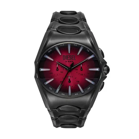 Diesel D Curve Orologio Uomo, Movimento Cronografo al Quarzo con cinturino in acciaio