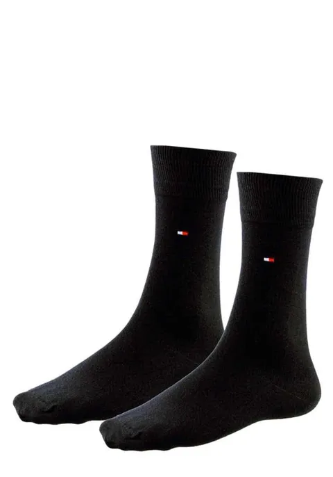 Tommy Hilfiger Classic, Calzini Uomo, Nero 371, 47-49 (Pacco da 2)