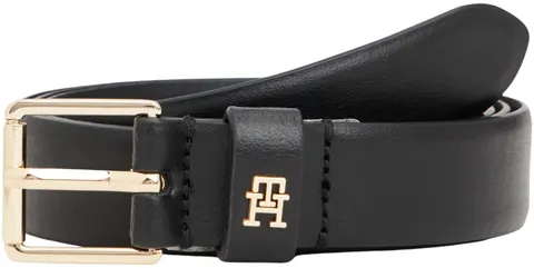 Tommy Hilfiger Donna Cintura Square 2,5 cm Go Cintura in Pelle, Nero (Black), 100 cm