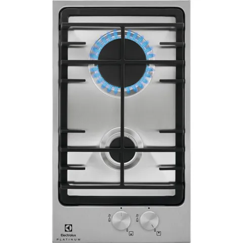 Electrolux Piano Cottura a Gas Serie 300 da Incasso, EGG3322NVX, 29 cm, 2 Fuochi, Griglie