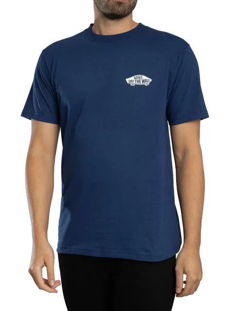 Vans Uomo Maglietta con Logo Posteriore Double Standard, Deep Indigo, M
