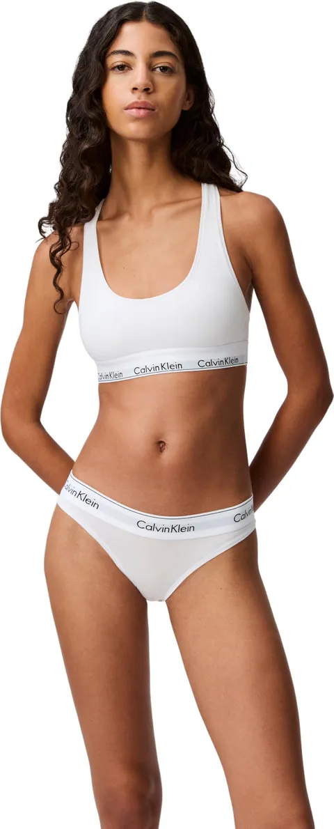 Calvin Klein Donna Reggiseno a Bralette Unlined Sportivo, Bianco (White), S