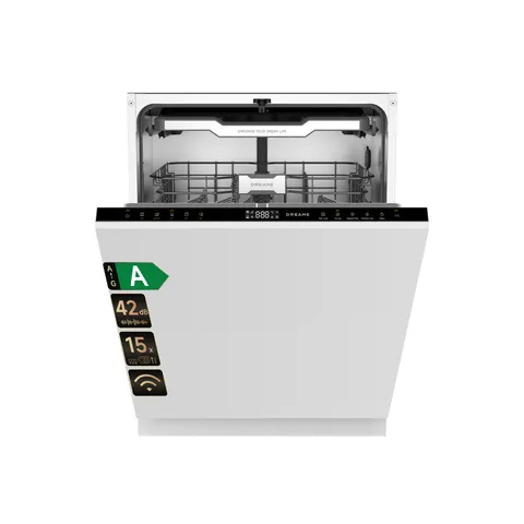 Dreame DZ60 Pro Lavastoviglie da Incasso 60cm con Frontalino, 15 Coperti, Controllo