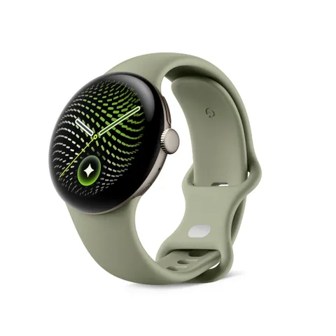Google Pixel Watch 5 (41mm) Smartwatch Pirite/Cinturino Verde Oliva, Wi-Fi