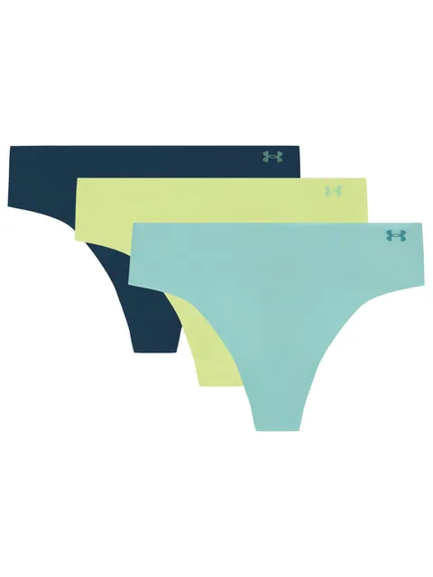 Under Armour Confezione da 3 Perizomi da Donna Pure Stretch - Invisibili, Senza Cuciture