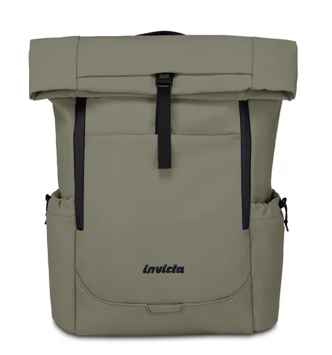Invicta Zaino Lavoro Invict-Act Fold, Grigio, Monoscomparto Con Tasca PC 15,6", Tasca