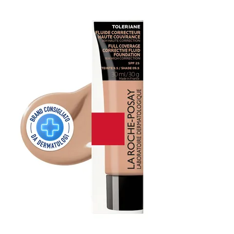 La Roche-Posay Toleriane, Fondotinta Fluido, Per Pelli Sensibili, Alta Copertura di