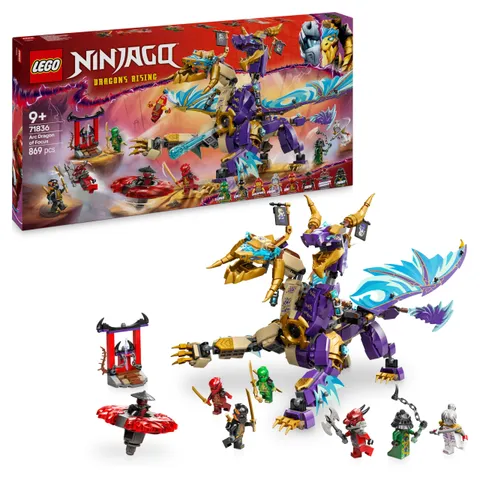 LEGO Ninjago l’Arco Dragone della Concentrazione, Giocattolo con Drago, 8 Minifigure e