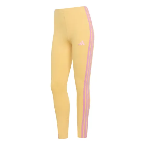 adidas Femme Essentials 3-Stripes Cotton Leggings, Semi Ice Tangerine/st tropic bloom, S
