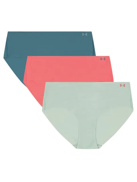 Under Armour Confezione da 3 Slip Hipster da Donna Pure Stretch - Invisibili, Senza Cuciture, Non Lascia segni, Ultraleggeri, Comfort Tutto Il Giorno