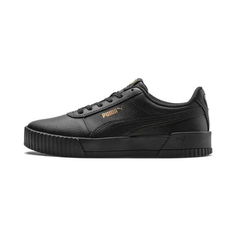 PUMA Carina L, Scarpe da Ginnastica Basse Donna, Puma Black Puma Black Puma Team Gold, 41