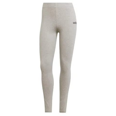 adidas Donna Essentials Linear Cotton Leggings Tights, Medium Grey Heather/Black, XXS