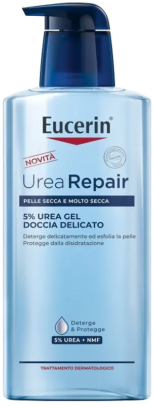 Eucerin Urea Repair Gel Doccia Delicato 5% 400 ml, Detergente corpo idratante ed
