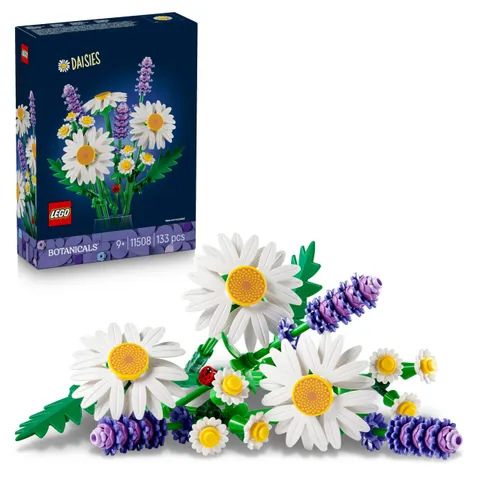 LEGO Botanicals Margherite - Bouquet di Fiori Artificiali con Margherite Finte e Lavanda