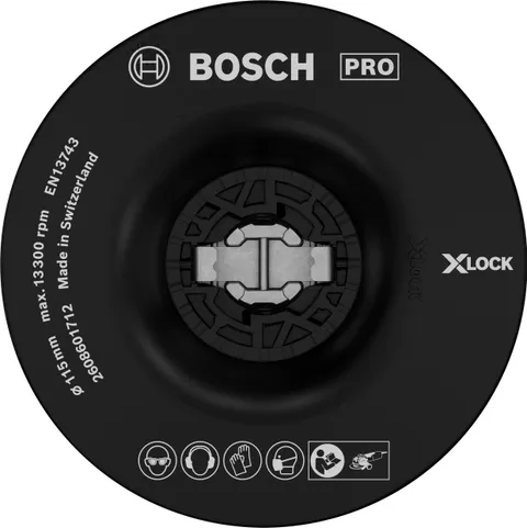 Bosch Professional 2608601712 Platorello Semiduro, X-Lock, grigio, Ø115 mm