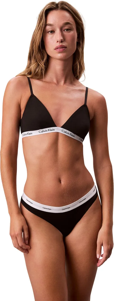 Calvin Klein Donna Perizoma Thong Elasticizzato, Nero (Black), S