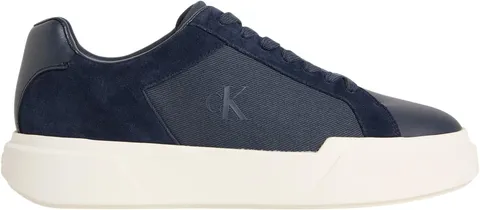 Calvin Klein Uomo Sneakers con Suola Preformata Chunky Laceup in Pelle Scamosciata, Beige