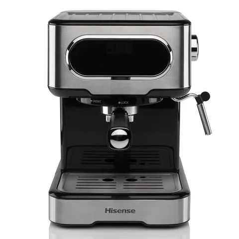 Hisense, HESCM15DBK, Macchina da caffè espresso manuale, macinato e compatibile con