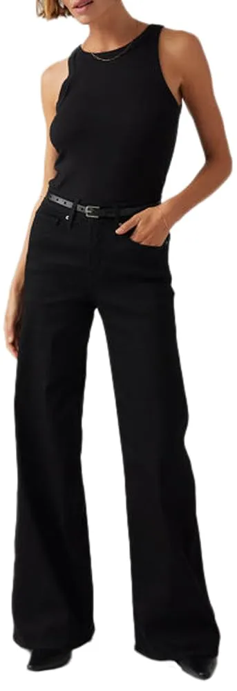 Levi's Jeans da Donna 318 Shaping Wide Leg, Soft Black, 31W / 32L