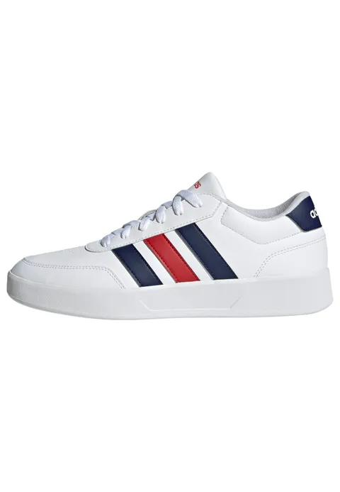 adidas Uomo Breaknet 3.0 Shoes, Ftwr White/Dark Blue/Better Scarlet, 45 1/3 EU