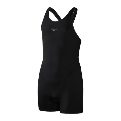 Speedo Endurance+ Legsuit Costume da Bagno per Bambina, Nero, 7-8 Anni